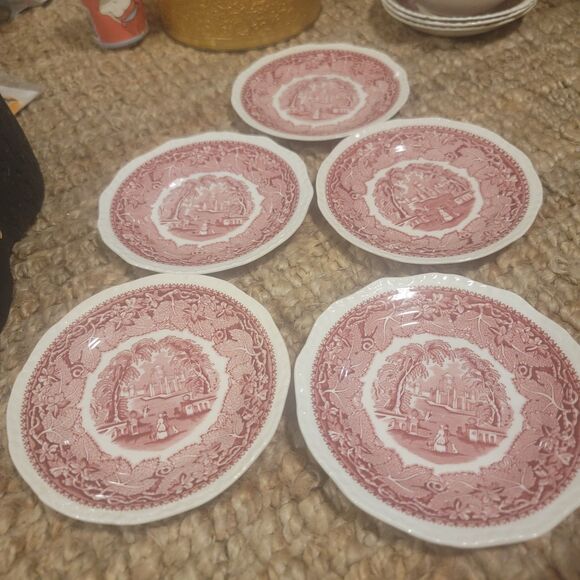 Vintage Mason's Patent IronStone England Vista Pink 7" Plate -Excellent cond. - Picture 11 of 16